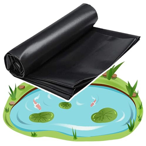 B 1,5m 2,5m 3,5m 4,5m 5,5m Revestimiento Para Estanques Large Fish Pond Liner Gardens Piscinas Película Para Piscinas De Peces Y Piscinas De Patio, Flexible Plegable E Impermeable(3,5 x 6 m/11,5 x 19,