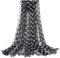 Georgette Shawl Schal Damen Punkte Design Halstuch Tuch Kopftuch,Schal Scarf,Schal Stola für Abendkleid,Bräute Brautjungfern Hochzeit,Festlich,für Frühling Sommer Ganzjährig,Schwarz Weiß,160x50cm