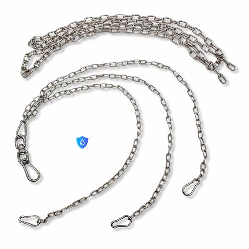 Generisch Edelstahl-Grillkettensatz, verstellbar, mit Drehwirbeln, Längen: 50, 55, 60, 70, 80, 100 cm (70-80cm)