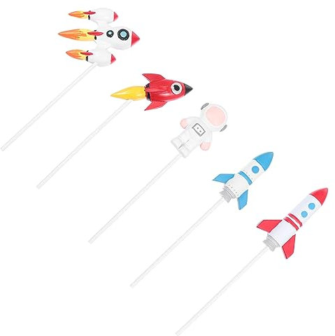 COLLBATH 4piezas Adornos Para Tartas De Cumpleaños Figuras De Astronauta y Decoraciones Infantil y Pastel Set