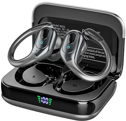 sajawass Wireless Earbuds, 75H Playtime Bluetooth 5.3 Kopfhörer, IP7 Wasserdicht zum Laufen, Wireless In Ear Ohrhörer für iOS/Android