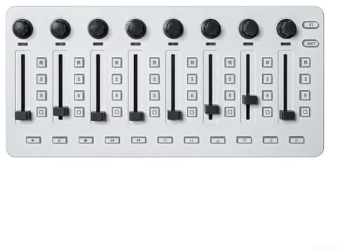 ZAMETTER Controlador mezclador MIDI inalámbrico, conexión BT, diseño portátil, alimentado por USB y batería, amplia compatibilidad de 10.1 x 4.7 x 0.9 pulgadas
