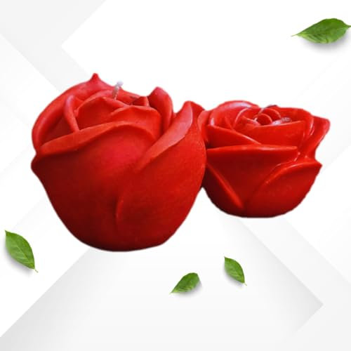 Set di candele a forma di rosa – eleganza e naturalezza (set) – cera di soia naturale biologica, lunga durata, sostenibile, regalo per voi, donne, compleanni, matrimoni, decorazioni