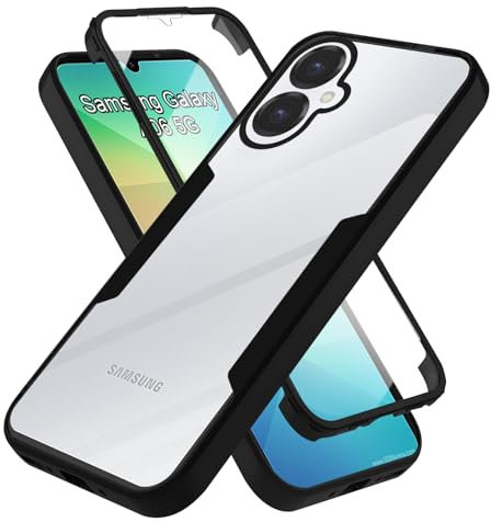 Coque pour Samsung Galaxy A06 4G,Portable Intégrale Coque Antichoc Housse Galaxy A06 4G 360 Degrés Téléphone Etui Robuste Double Face Transparent TPU Case Coque pour A06 4G Samsung