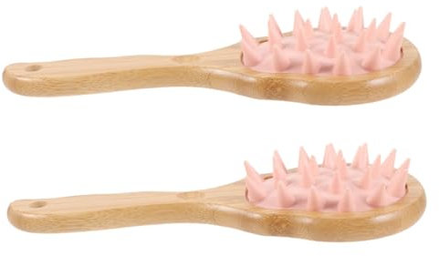 ERINGOGO 2stücke Lange Griff-paddelbürste Für Lockiges Haar Sanfte Kopfhautmassagebürste Für Nasses Und Trockenes Haar Zur Haarpflege Und Reinigung Der Kopfhaut