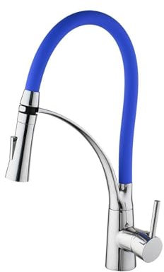 Grifo de fregadero de cocina de latón macizo giratorio de 360 grados mezclador de frío y caliente grifo mezclador extraíble negro blanco 7 opciones (color: amarillo)