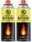 KROWN - Pack de Cartuchos K-250 de Gas Butano 227g para Hornillos Quemadores, Cartucho de Gas para Camping K-250, Bombonas para Sopletes (2 Unidades)