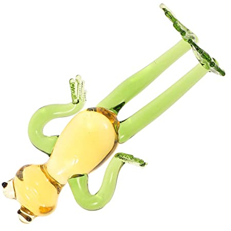 GLEAVI Frosch-Ornamente Statue Zwerge Gartendekoration Frosch Zeug Esstisch Mittelstücke winzig tortendeko Einschulung Froschfigur Kristallfigur Weißer Kristall