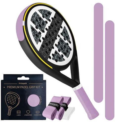 Overgrip y Protector para Pala de Pádel – Set de 2 Grips, Anillo y 2 Protectores Colores Pastel – Accesorios para Raquetas- Compatible con Pádel y Tenis – PT·GripKit
