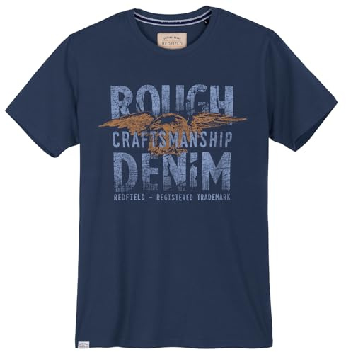 Redfield T-Shirt mit Druck in großen Größen, dunkel blau