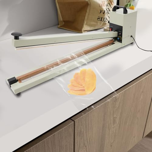 Folienschweißgerät Tragbare Heißsiegelgerät Tüten Schweissgerät für Luftdichte Verpackung, Manuelle Versiegelung für PP/PE/PVC/Mylar/Kraft Papier (600 mm)