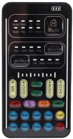 UPALDHOU I9 Voice Changer Set Tragbare -Soundkarte für die Spieler - Ideal Zum Erstellen von Einzigartigen Stimmen Im Spielen (englische Version)