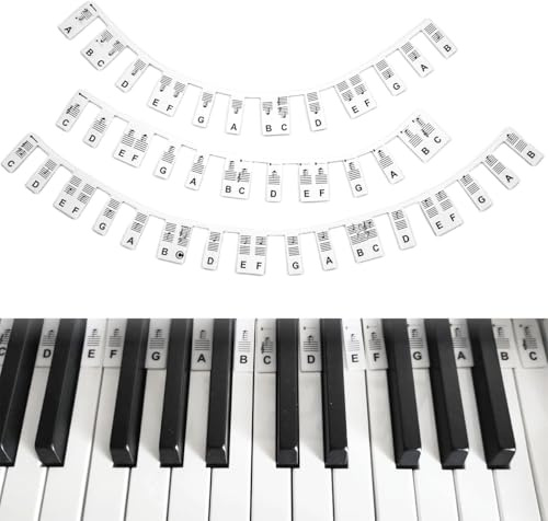 Abnehmbare Klaviertastatur-Notenetiketten Piano Notes Guide For Beginner 88-Key Full Size Piano Keyboard Note Labels For Learning