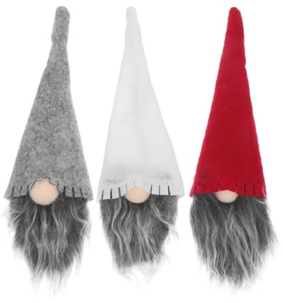Hemobllo Weihnachten Weinflaschenabdeckung Weihnachtsmütze Rotwein Flaschenhülle Festliche Flaschendeko Für Weihnachtsfeier Party Tischdeko 3 Stück 8.3X3.5 Zoll