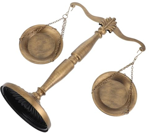TOYANDONA Eisenwaage Ornament Retro Metallskulptur für Tisch und Regal | Vintage Deko für Kanzlei, Wohnzimmer und Fotorequisite, Dekoratives Eisenobjekt mit Klassischem Charme