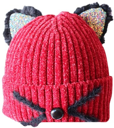Generisch Mädchen Kindermütze Niedliche, Gestrickte Mütze Mit Tiermotiv Für Kleinkinder Helmmütze Boys Kleinkind Mütze Handschuhe Kindermützen Warm