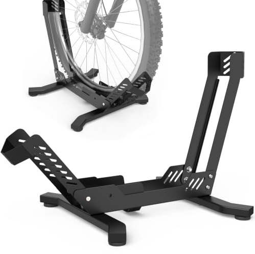 IMAYCC Professional Bike Stand Floor, Stable Floor Bike Racks for Most Bicycle Wheels Sizes ''26-29”, Cycle Stand for Bicycle Indoor and Outdoor Storage Garage, Black Bicycle Rack