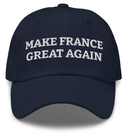 nesell Casquette Brodée Make France Great Again - Dad Hat Réglable en Coton Unisexe Baseball Cap Homme Femme
