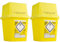 2x Biohazard Sharps Large Medical Bins 4 Litre Boxes