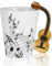 Lanhong Guitare – 400 ml Mug Tasse à Café en céramique Musique Guitare Tasse cadeau pour un ami. large bois