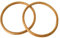 2 Holz Bambus-Ringe Taschengriffe Traumfänger-Ringe, Größenwahl naturfarben, Größe:12cm