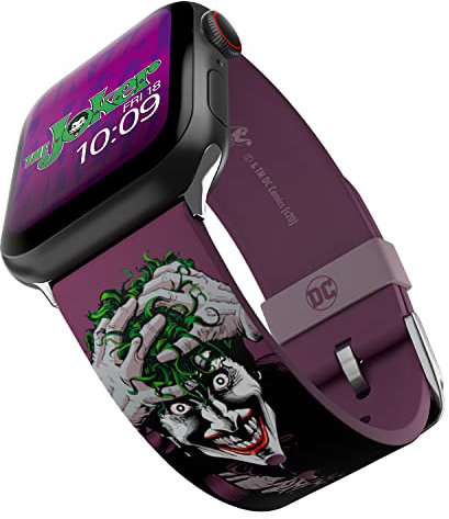 DC Comics – Joker Modern Comic Cinturino Smartwatch - Licenza ufficiale, compatibile con ogni dimensione e serie di Apple Watch (orologio non incluso)