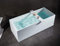 Vasca da bagno freestanding in fusione minerale LUNA STONE - 170 x 72 cm - Bianco - Accessori opzionali, Rubinetti a scelta:Senza rubinetteria, Sistema drenaggio:Senza sistema di drennaggio