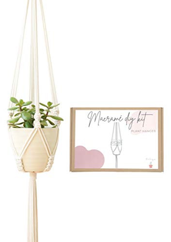 Ankyu Kit DIY Macramé Suspension Pour Plantes - Pour Débutants - Fait en France (Naturel)