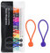 SMART&COOL Reusable Silicone Magnetic Cable Ties for Bundling and Organizing, Holding Stuff, Book Markers, Fridge Magnets, or Just for Fun, Assorted Color, 7.16'' (30-Pack, Multi)