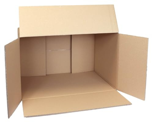 smiley pack Karton 600 x 400 x 400 mm 2-wellig 20 Stück | Faltkarton, Paket & Pappkiste – stabil belastbar – Versandschachtel für DHL, DPD, GLS, Hermes, UPS