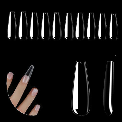 500 Stück Ringfinger Sarg Nagel Individuelle Größe Zeigefinger Ballerina Künstliche Gefälschte Nägel Verlängerung Vollständige Abdeckung Gel Nagelstudios (5#)