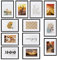 bomoe Sunlight Juego de Marcos de Fotos 12 Piezas 12x 13x18 cm con Paspartú – Decoración Mural Marcos de Fotos de Plástico y Cristal de Plástico – Marco Fotos Negro