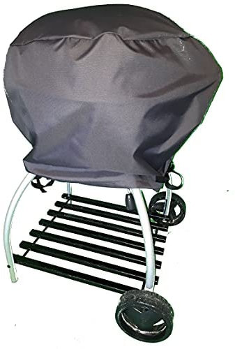We-cover Protective Round Barbecue Cover Compatible with Weber, Campingaz, Activa, Roesle Grey, Dimensions 66 x H 72 cm, European Premium Quality + Condura 220 g/m2 etc