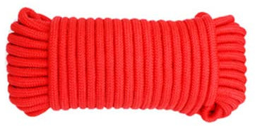 Himtop 30M Red Nylon R-ope 6MM Multi-functional Nylon Rope Cord Hanging String, Traction Tying Rope for Camping Outdoor Activities Garden Bundling Garage Clothesline