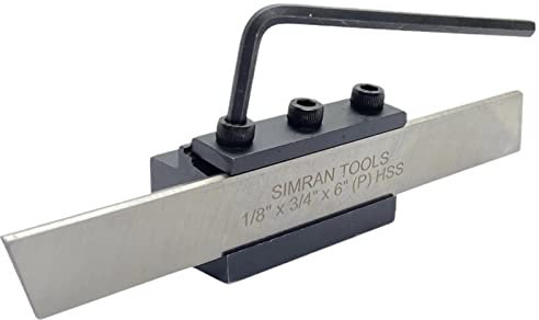BLUEFOX TOOLS Lathe Clamp Type Parting Cut Off Tool Holder 12mm Shank with HSS Blade 3/4