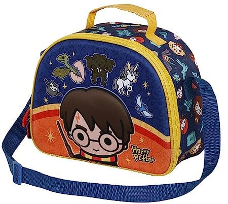 Harry Potter Crest-Bolsa Portamerienda 3D, Naranja, 25.5 x 20 cm
