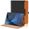 Hülle für Samsung Galaxy Tab A6 10.1 Zoll 2016 SM-T580/T585 PU Leder Schutzhülle mit Tasche und Stifthalter, Auto Schlaf/Aufwach Funktion Smart Cover mit Stand Funktion - Schwarz