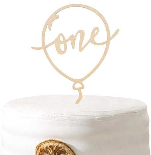 Balloon Theme Wooden Topper - First Birthday Topper, Wooden Birthday Cake Decorations, First Birthday Photo Photography Props