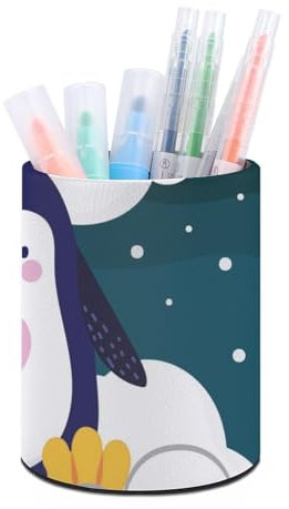 ORENZ Stifthalter Pinguin Niedlich Bleistifthalter Desktop Storage Case Schreibwaren Zubehör Make-Up Pinselhalter