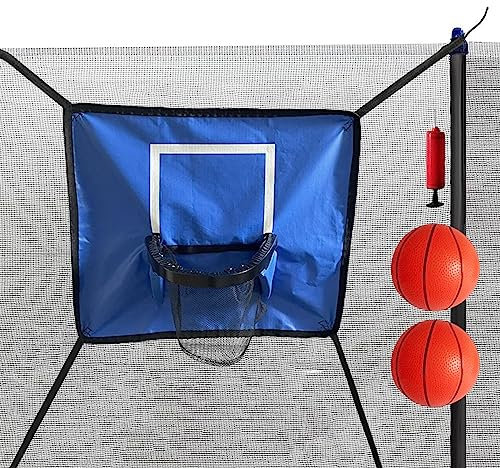 Qurygin Panier de Basket pour Trampoline,Panier de Basket intérieur pour | Jeu de Panneau de Basket-Ball Trampoline pour, Panier de Basket-Ball pour Porte