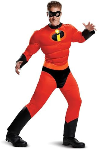 DISGUISE 66844D-EU Déguisement de Mr. Incredible Classic Muscle Adulte (Eu) pour homme, multicolore, 42-46 (XL)