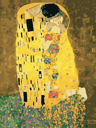 Artnapi Diamond Painting Set 5D DIY | Diamant Painting Bilder | Kuss (Gustav Klimt) 30x40 | Diamanten Gemälde Malen nach Zahlen | Diamant Mosaik für Haus Decor