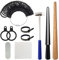 10 Stück Ringgrössenmesser, Ringmesser Finger Werkzeuge für Die Messung, Ring Größenmesser Polierstäbchen, Ring Messer Finger Ringmaßband, Ringgrößenmesser mit Kunststoffhammer Poliertücher