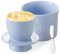 Butterdose Keramik, Französische Butterdose mit Buttermesser, Keramische Butterglocke mit Deckel, Butterdose Wassergekühlt mit Wasserlinie, Butterdose Porzellan für Streichfähige Butter (Blau)