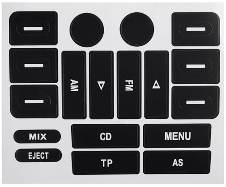 Autocollant pratique pour réparation de boutons radio FM de voiture - Convient pour Golf MK5 - Noir