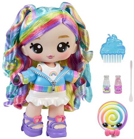 Yummiland x Peeps Lip Gloss Doll- Goldie Mallows - Enthält 1 Puppe mit Mode zum Gestalten und Lipgloss-Set mit Einzigartiger Farbe, Duft und Klarer Basis, für Kinder ab 4 Jahren
