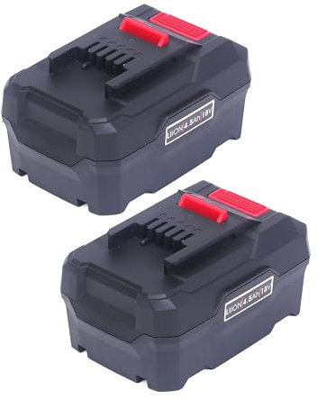 HHiMXPO Due batterie al litio - ION di ricambio 18V 4,5 Ah, compatibili con gli strumenti e i caricabatterie wireless 18V, 2 x 4,5 ah