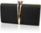 Farcauo Damen Abendtasche kleine Clutch Hochzeit Handtasche Schwarz Damen Kleine Schultertasche mit abnehmbarer Kette elegante Crossbody Tasche Glitter Abendtasche für Bankett und Party