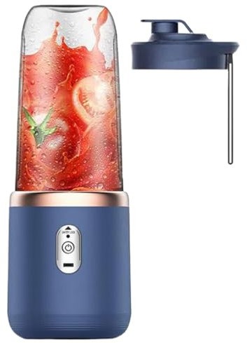 Portable Blender 400ml Personal Juicer with 6 Blades On the Go Blender with Lid USB Rechargeable Mini Blender Cup for Sports Travel and Outdoors Personal Blender Blender Cup On the Go Blender