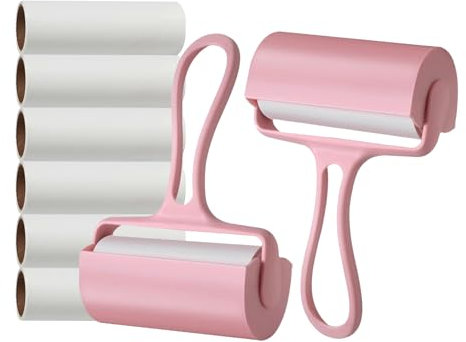 PetFizz Lint Roller & Refill Sets, 2 Lint Rollers + 6 Replacements 480 Sheets, Sticky Lint Roller for Clothes, Pet Hair Remover for Cat, Dog, Dust and Hair on Carpets, Sofas, Cars